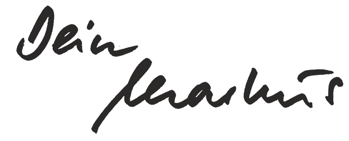 Handschriftliche Unterschrift „Dein Markus“